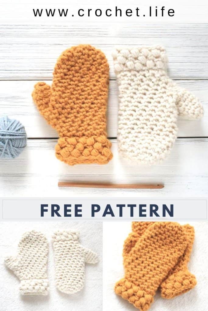 Easy Gathered Buds Crochet Mittens for Kids Crochet . Life