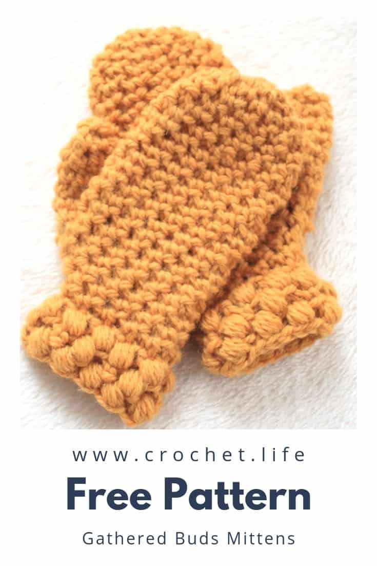 Easy Gathered Buds Crochet Mittens for Kids Crochet . Life