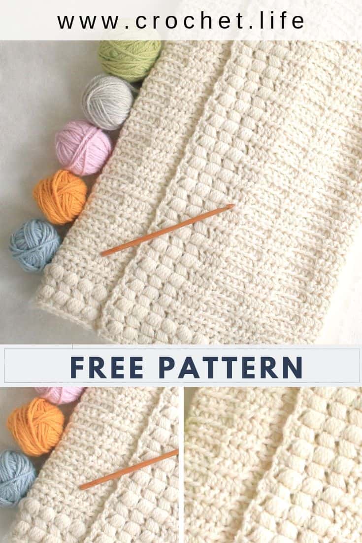 Free Simple Textured Crochet Baby Blanket Pattern Crochet Life